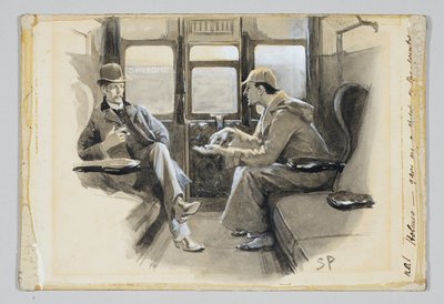 Ilustração para a história de Arthur Conan Doyle "s Sherlock Holmes" A aventura de Silver Blaze ", 1892 de Sidney Paget