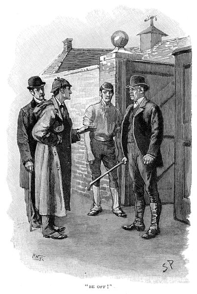A aventura de Silver Blaze, Holmes questionando um suspeito de Sidney Paget