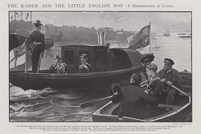 The Kaiser and the Little English Boy - A Reminiscence of Cowes (litho) de Sidney Paget