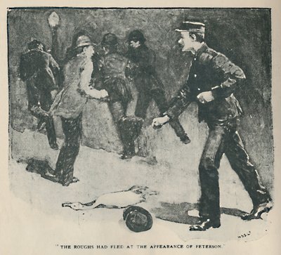 Os ásperos fugiram com a aparência de Peterson, 1892 de Sidney Paget
