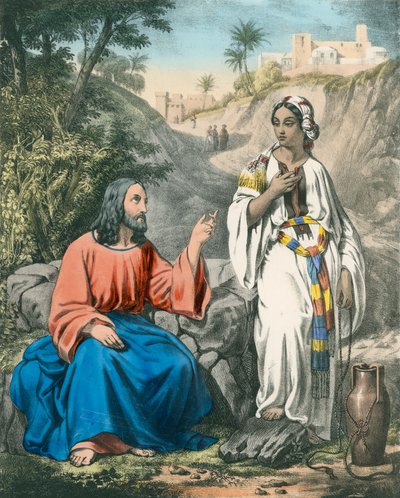 Cristo e a mulher de Samaria no poço de Jacó de Siegfried Detler Bendixen