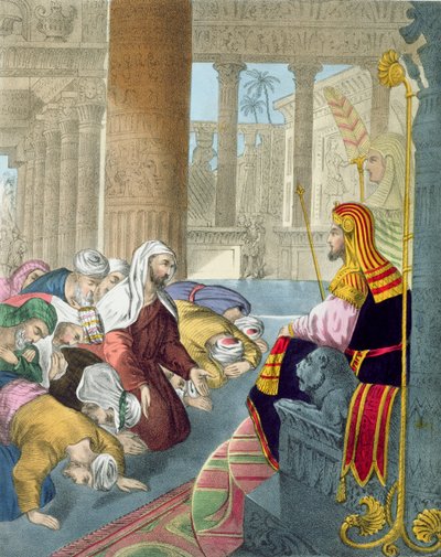Joseph Recebendo a Homenagem de seus Irmãos, de uma Bíblia impressa por Edward Gover, de 1870 de Siegfried Detler Bendixen