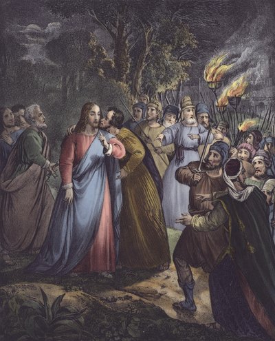 Judas trai o seu mestre (cor litho) de Siegfried Detler Bendixen