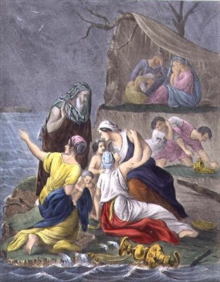 O Dilúvio, de uma bíblia impressa por Edward Gover de Siegfried Detler Bendixen