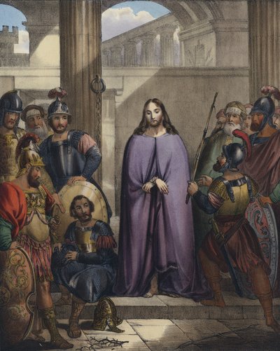 Os soldados romanos zombando de Cristo de Siegfried Detler Bendixen