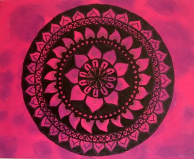 Mandala em rosa e lila de Sil A