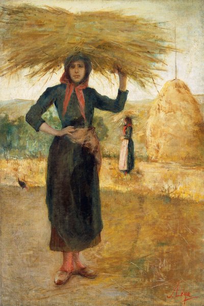 Fabricantes de feno, cerca de 1890, de Silvestro Lega (1826-1895), óleo sobre tela de Silvestro Lega