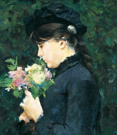 Retrato de Eleonora Tommasi, de Silvestro Lega (1826-1895), óleo sobre tela, 48x40 cm de Silvestro Lega