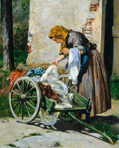 Lavadeiras perto de Florença de Silvestro Lega