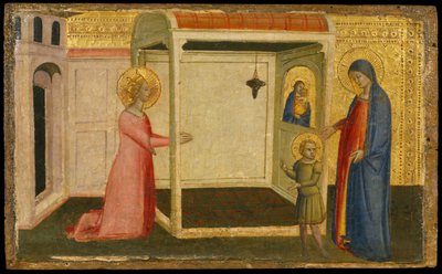 A Visão de Santa Catarina de Alexandria, segunda metade do século XIV. de Silvestro dei Gherarducci