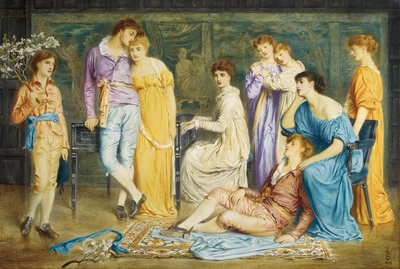 Um prelúdio de Bach, 1868 de Simeon Solomon