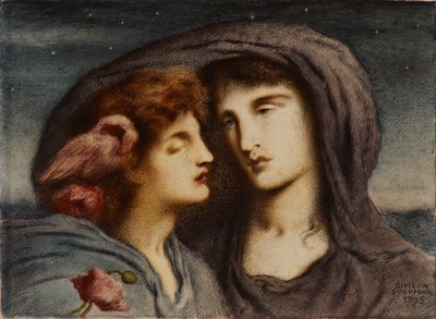 A noite olhando para o sono do seu filho amado (II) de Simeon Solomon