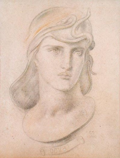 Estudo de uma cabeça ideal de Simeon Solomon