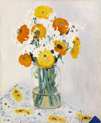 Flores num vaso (óleo sobre tela) de Simon Albert Bussy