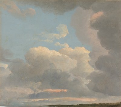 Estudo das nuvens no início da noite, ca. 1786-1806. de Simon Alexandre Clément Denis