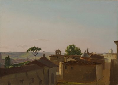 Vista no monte Quirinal, Roma, 1800. de Simon Alexandre Clément Denis
