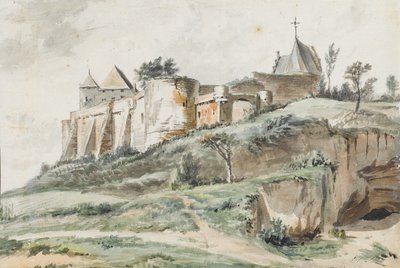 Vista do Castelo de Keizersberg, Lovaina, 1782 de Simon Alexandre Clément Denis