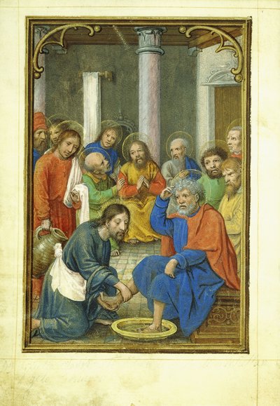 Cristo lavando os pés de Pedro, 1520 "s de Simon Bening