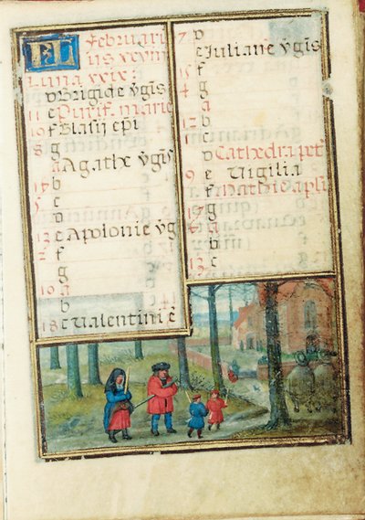 Fólio de um Livro de Horas em miniatura, uso de Roma, Bruges, 1530-35 de Simon Bening