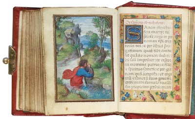 Fólio de um Livro de Horas em miniatura, uso de Roma, Bruges, 1530-35 de Simon Bening