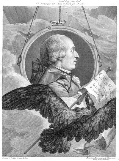Jacques Alexandre Cesar Charles, físico francês, c1783. de Simon Charles Miger