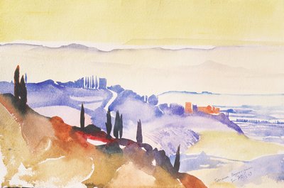 Bagno Vignoni, Itália, 2003 (aguarela) de Simon Fletcher