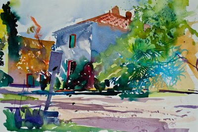 Chez Florence, 2015 (aguarela) de Simon Fletcher