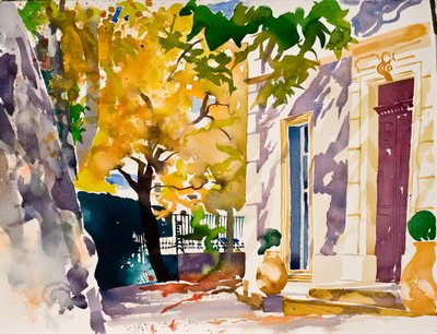 Chez M  Mme Boyer, 2010 (aguarela) de Simon Fletcher