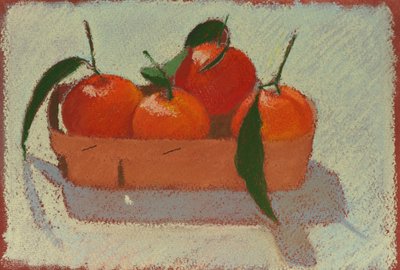 Tangerinas de Natal, 2015 (pastel sobre papel) de Simon Fletcher