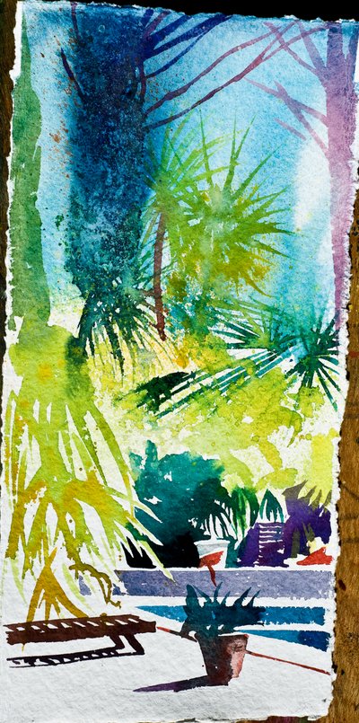 Jardim do Sul I (aguarela sobre papel) de Simon Fletcher