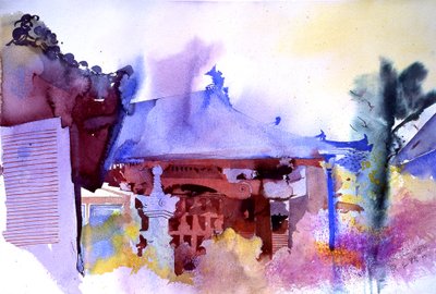 Jodo Shai Kyoto, 2000 (aguarela) de Simon Fletcher