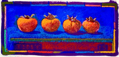 Dióspiros, 2015 (pastel sobre papel) de Simon Fletcher