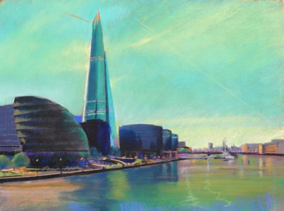O fragmento da Tower Bridge, 2015 (pastel) de Simon Fletcher
