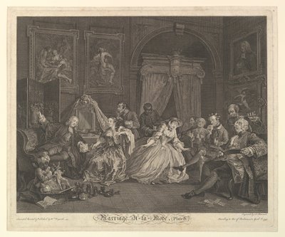 Casamento A-la-Mode, Placa IV, 1 de abril de 1745. de Simon Francois Ravenet