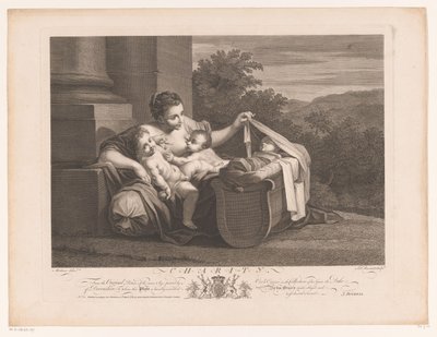 Cáritas
Caridade (título sobre o objecto)
Pinturas do século XVII da colecção Devonshire (título da série) de Simon François Ravenet (le vieux)
