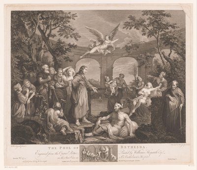Cristo cura os doentes de Betesda A Piscina de Betesda (título no objeto) de Simon François Ravenet (le vieux)