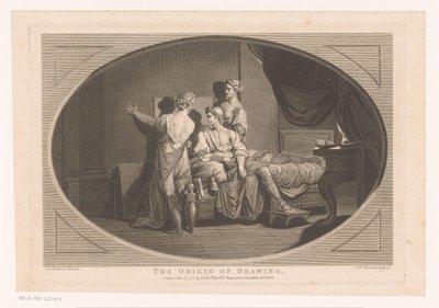Invenção de desenho
A origem do desenho (título sobre o objecto) de Simon François Ravenet (le vieux)