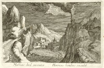 Paisagem fluvial à luz da lua
Várias paisagens (título da série)
Topographia variarum regionum (título da série) de Simon Frisius (attributed to)