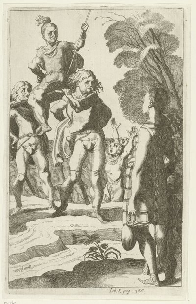Brinio erguido num escudo de Simon Frisius