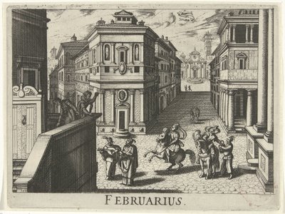 Fevereiro
Februarius (título sobre o objecto)
Doze meses (título da série) de Simon Frisius