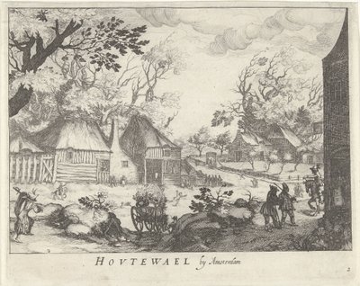 Vista de Houtewael, perto de Amesterdão de Simon Frisius