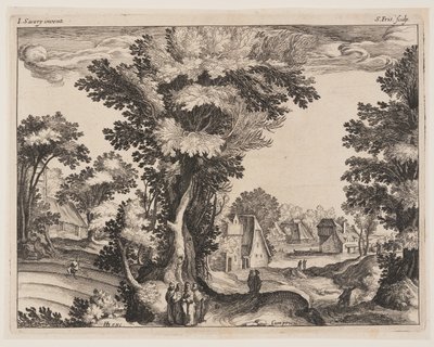Parábola do Semeador, de Paisagens com cenas da vida de Cristo de Simon Frisius