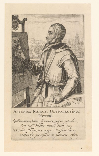 Retrato de Anthonio Moro de Simon Frisius