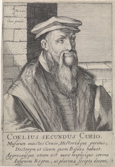 Retrato de Caelius Secundus Curio de Simon Frisius