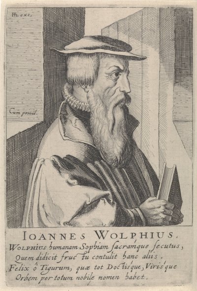 Retrato de Johann Wolf de Simon Frisius