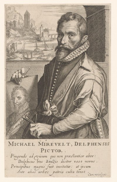 Retrato de Michiel Mierevelt de Simon Frisius