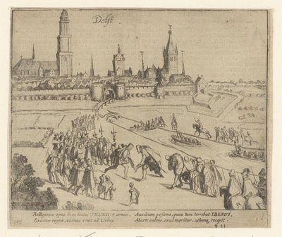 Truchsess é recebido em Delft, 1584 de Simon Frisius