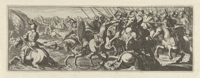 Veldslag bijeen rivier Cavalaria (título da série) Faecvnda o que é a amada de Phaebus e a grata Florentia a homens de gênio aguçado, bastante são mostrados pelos pvgnas, enthea pela força dos seios que Mercúrio esculpiu o cliente experiente (título da sér de Simon Frisius