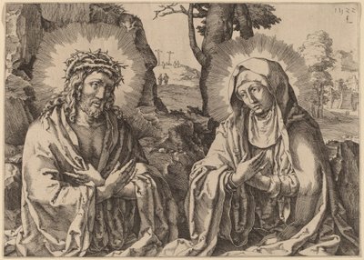 O Salvador e a Virgem de Simon Frisius after Lucas van Leyden
