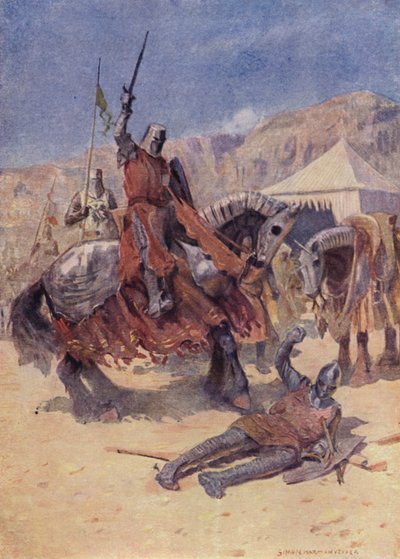Ilustração para O Talismã de Sir Walter Scott de Simon Harmon Vedder